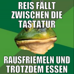 reis fällt zwischen die tastatur rausfriemeln und 