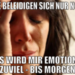 Alle Beleidigen sich nur noch das wird mir emotion