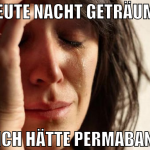 HEUTE NACHT GETRÄUMT ICH HÄTTE PERMABAN