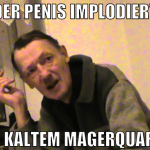 der penis implodiert in kaltem magerquark