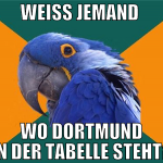 weiß jemand  wo dortmund in der tabelle steht?