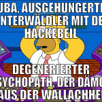 Kuba, ausgehungerter Hinterwäldler mit dem Hackebe
