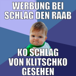 werbung bei schlag den raab ko schlag von klitschk