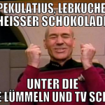 mit spekulatius, lebkuchen und heißer schokolade u