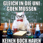 gleich in die uni goen müssen keinen bock haven