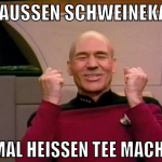 Draußen schweinekalt erstmal heissen tee Machen <3