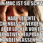 Mein Mac ist so schwer habe leichte rückenbeschwer