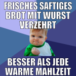 Frisches saftiges brot mit wurst verzehrt besser a