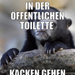 in der öffentlichen toilette  kacken gehen