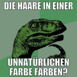 Die haare in einer unnatürlichen farbe färben?