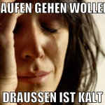 laufen gehen wollen draussen ist kalt