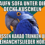 aufn sofa unter die decke kuscheln heißen kakao tr