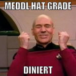 meddl hat grade diniert