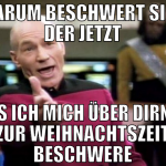 warum beschwert sich der jetzt das ich mich über d