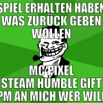 spiel erhalten haben was zurück geben wollen Mc pi