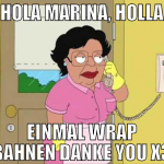 hola marina, holla einmal wrap bahnen danke you x3