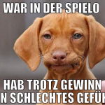 war in der Spielo  hab trotz gewinn ein schlechtes