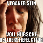 Veganer sein Voll hübsche Rindslederstiefel gefund