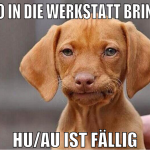 AUTO IN DIE WERKSTATT BRINGEN HU/AU IST FÄLLIG