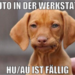 AUTO IN DER WERKSTATT HU/AU IST FÄLLIG