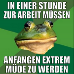 in einer stunde zur arbeit müssen anfangen extrem 