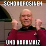 schokorosinen und karamalz