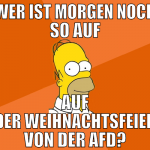 wer ist morgen noch so auf auf der weihnachtsfeier