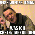 weiss wieder jemand, was ich die nächsten tage koc