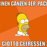 einen ganzen 4er-pack giotto gefressen