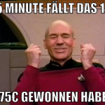 95 Minute fällt das 1:0  4,75€ gewonnen haben