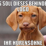 was soll dieses behinderte logo ihr hurensöhne