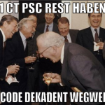 1 ct psc rest haben den code dekadent wegwerfen