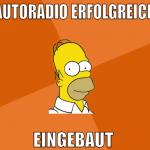 autoradio erfolgreich eingebaut 