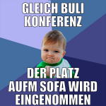gleich buli konferenz der platz aufm sofa wird ein
