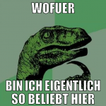 wofuer bin ich eigentlich so beliebt hier