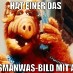 Hat einer das  WASMANWAS-Bild mit Alf?