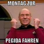montag zur  Pegida fahren