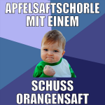Apfelsaftschorle mit einem schuss orangensaft