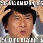 drei cds via amazon bestellt über 50 euro bezahlt 