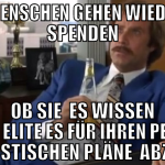 Nichtmenschen gehen wieder blut spenden Ob Sie  es