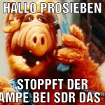 Hallo prosieben stoppft der schlampe bei sdr das m