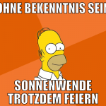 Ohne Bekenntnis sein sonnenwende trotzdem feiern