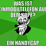was ist einmobiltelefon auf dem kopf? ein handycap
