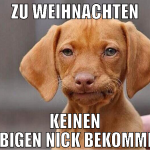 zu weihnachten keinen farbigen nick bekommen :(