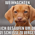 WEIHNACHTEN SICH BESAUFEN UM DIE GANZE SCHEISSE ZU