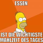 essen  ist die wichtigste mahlzeit des tages