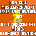 Dreckige Moslemschweine zerlegen Schweden Die glei