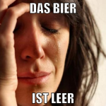 das bier ist leer