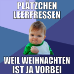 plätzchen leerfressen weil weihnachten ist ja vorb