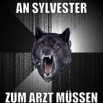 an sylvester zum arzt müssen